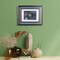 5x7 Picture Photo Frame 1 Pack Antique with Matted for 4X6 Peacock Blue Color Plastic